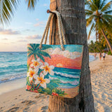 Handgefertigte Strandtasche – Tropische Stimmung