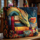 Handgefertigte Stepptasche – Lesender Drache