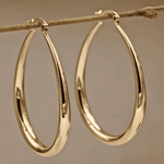 Ovale Creolen in Gold