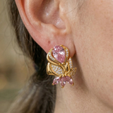 Rosenblatt-Ohrringe Amelie in Gold