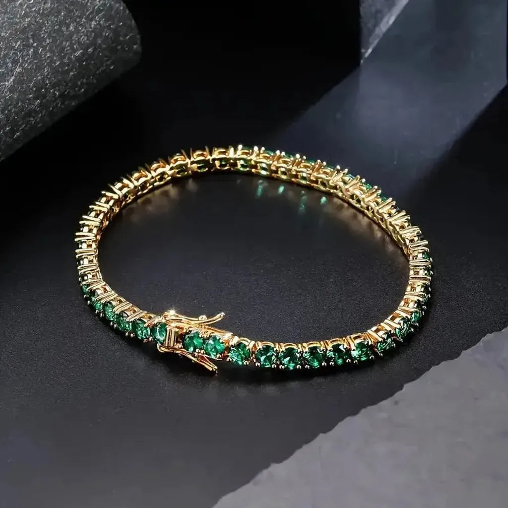 Armband Ella mit smaragdgrünem Stein