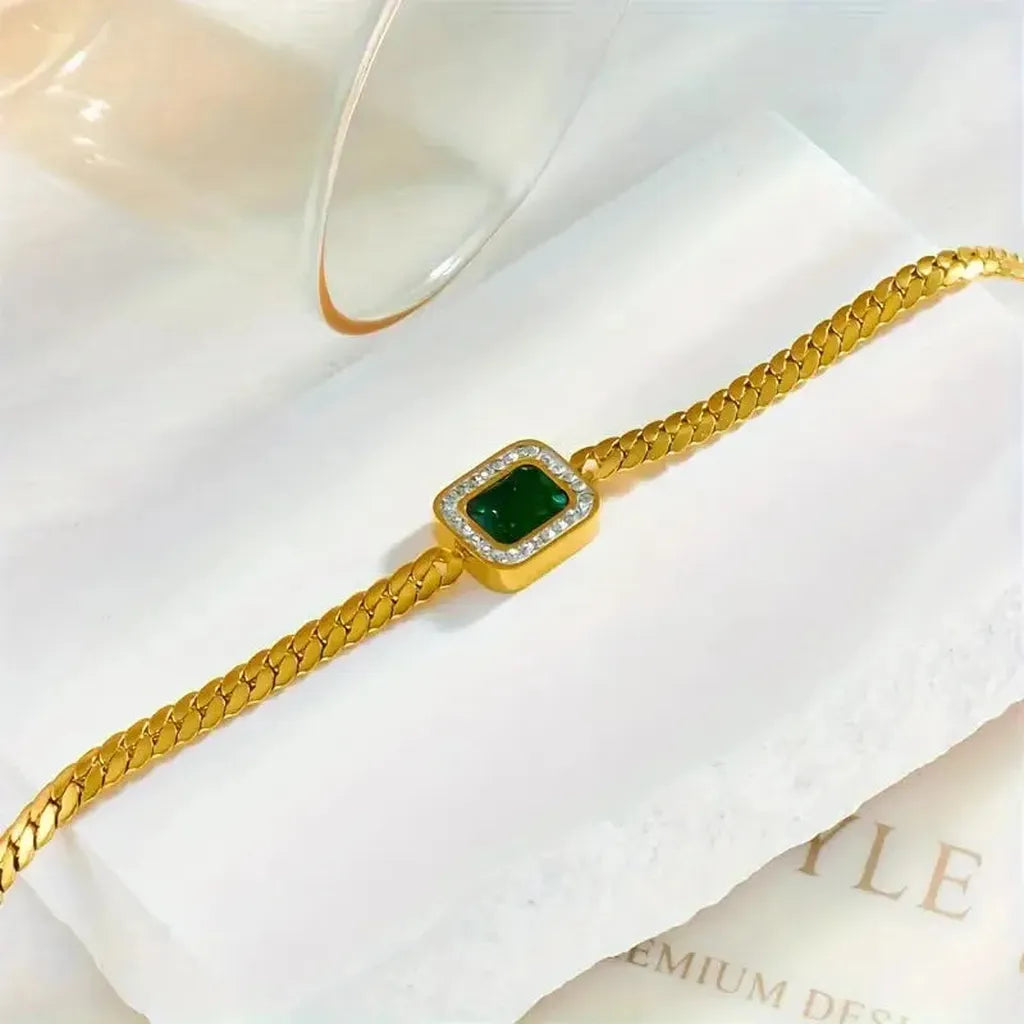 Armband Joanna mit smaragdgrünem Stein – Ansicht 3