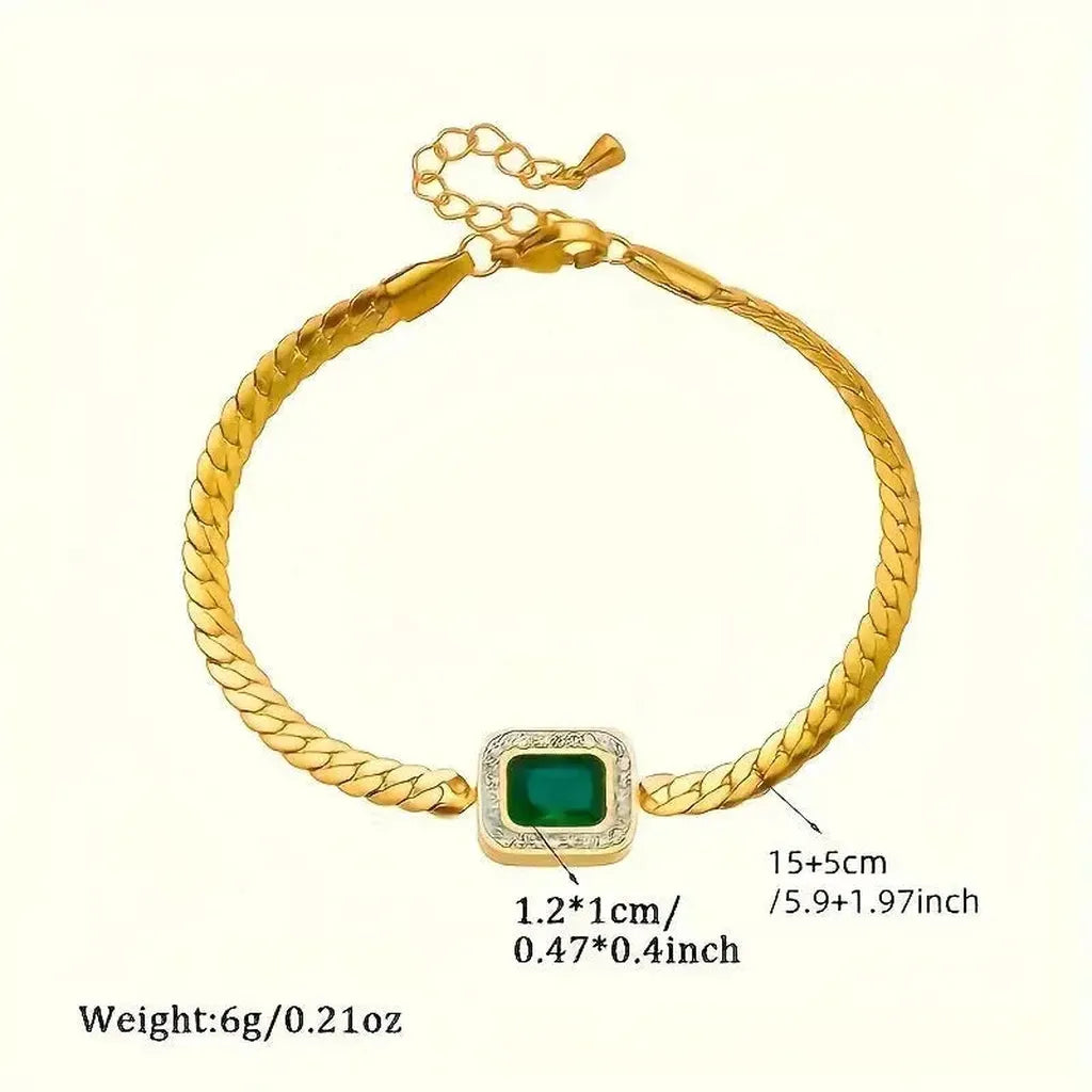Armband Joanna mit smaragdgrünem Stein – Ansicht 5