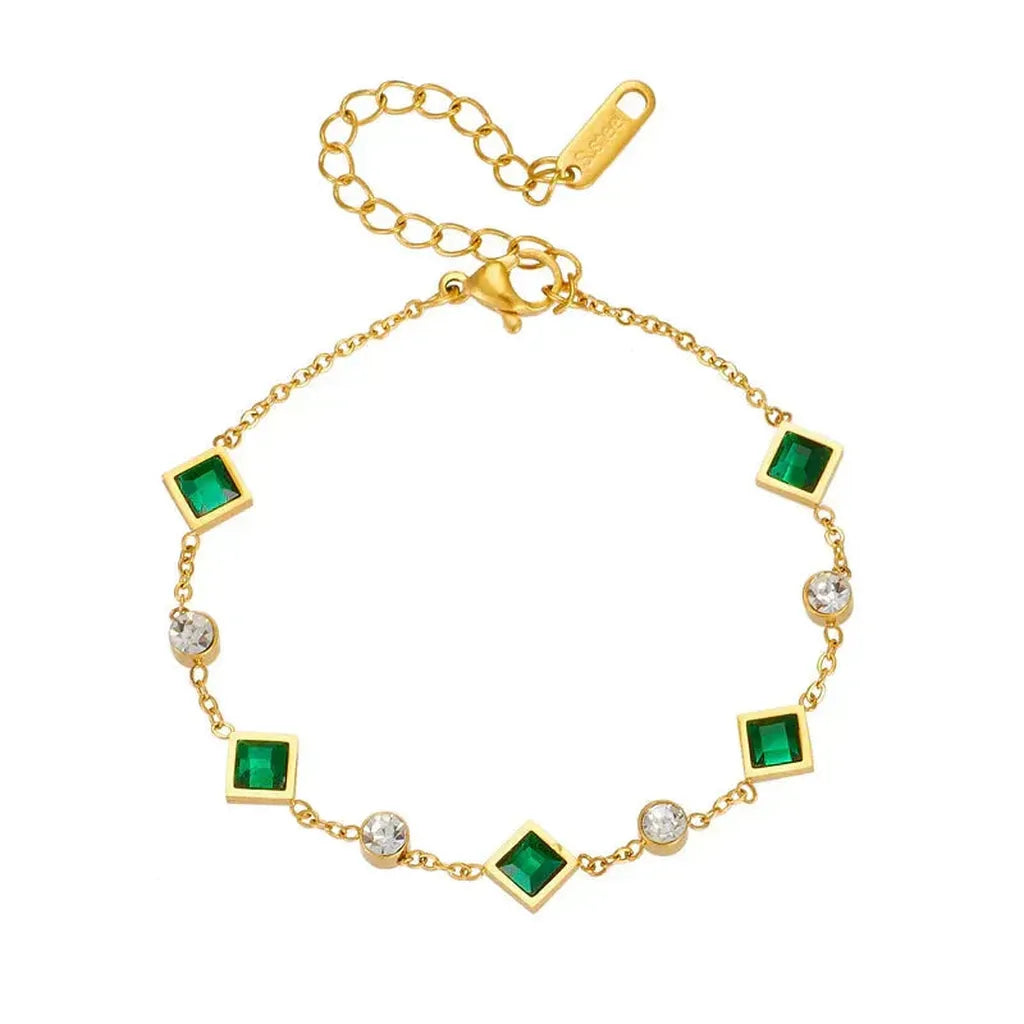 Armband Karolina mit smaragdgrünem Stein – Ansicht 4