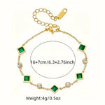 Armband Karolina mit smaragdgrünem Stein – Ansicht 5