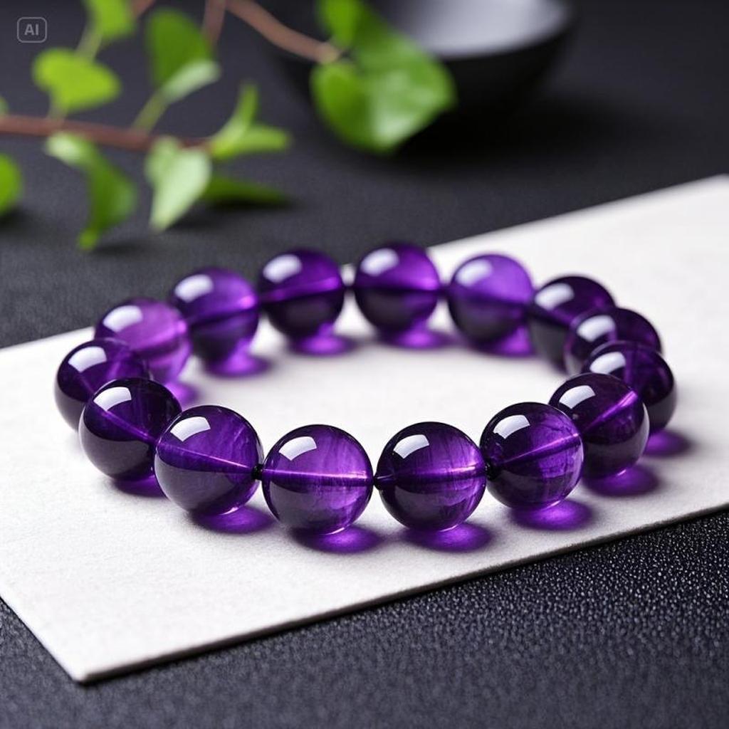 Armband „Valeria“ mit lila Perlen