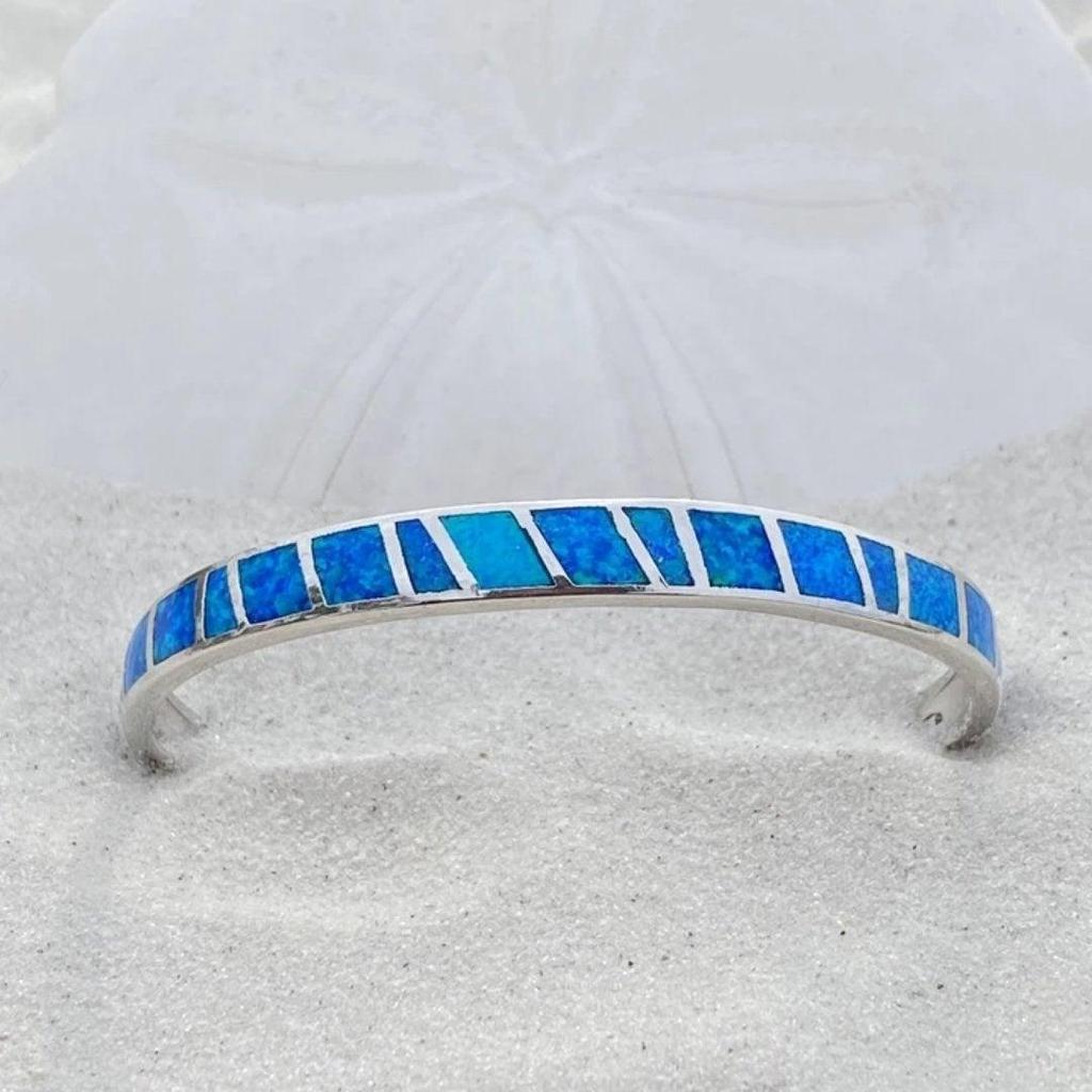 Armband mit blauem Opal in Weißgold – Ansicht 2