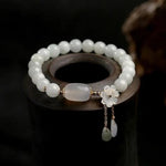 Armband mit Aquamarin und Margeriten