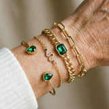 Armband mit grünen Kristallen – Ansicht 2