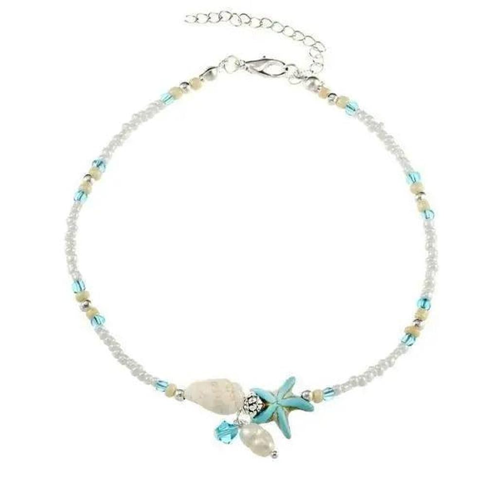 Armband mit Sternen, Muscheln und Natursteinen – Ansicht 2