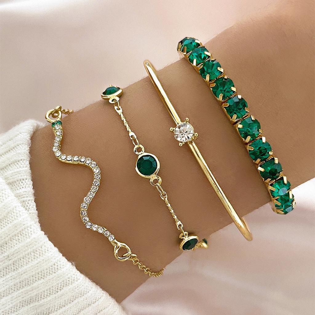 Armband-Set „Smaragdglanz“