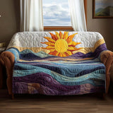 Gesteppter Sofabezug – mit Sonnenmotiv