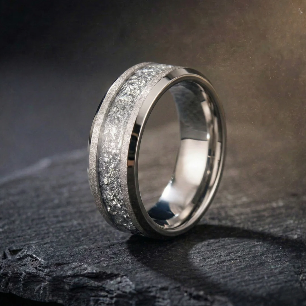 Aureum Silver – Ring aus Wolframkarbid – Ansicht 2