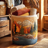 Gesteppter Wäschekorb – Herbstfluss