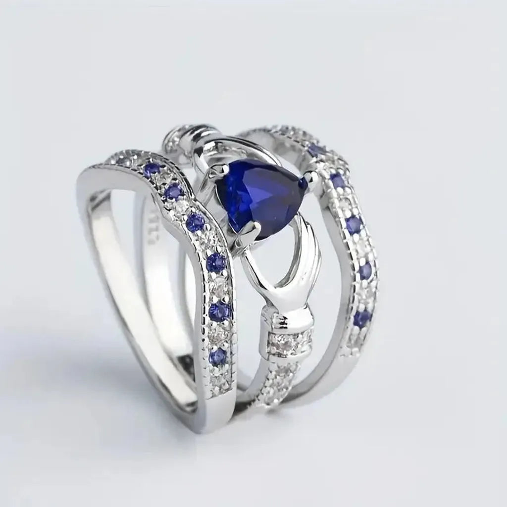 Ring-Set Azura „Ewiger Glanz“ in Weißgold