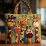 Handgefertigte Stepptasche – Giraffe