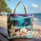 Handgefertigte Stepptasche – Zauber der Lagune