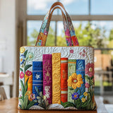Handgefertigte Stepptasche – Blütenbibliothek