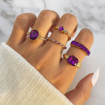 Amethystring in Gold, Ansicht 2