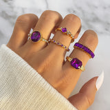 Amethystring in Gold, Ansicht 2