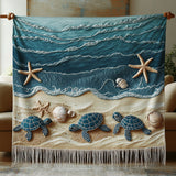 Gewebte Decke – Strandglück