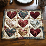 Gesteppte Tischsets – Herzliche Blumen