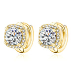 Ohrringe „Quadratische Eleganz“ in Gold, Ansicht 2