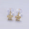 Ohrstecker mit zartem Blumenmotiv in Gold, Ansicht 3