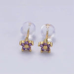 Ohrstecker mit zartem Blumenmotiv in Gold, Ansicht 5