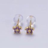 Ohrstecker mit zartem Blumenmotiv in Gold, Ansicht 5