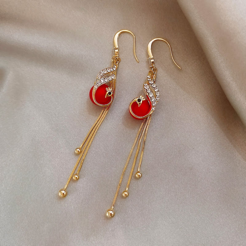 Festliche Ohrringe mit Gänseblümchen in Gold, Ansicht 2