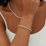 Tennisarmband in Gold, Ansicht 2