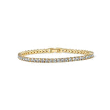 Tennisarmband mit Kristallen in Gold, Ansicht 2