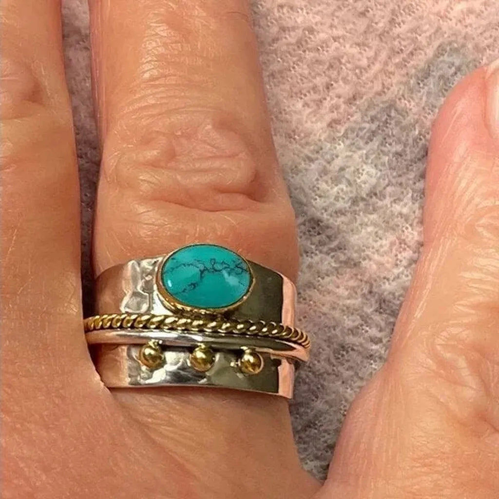 Breiter Ring mit Türkis – Ansicht 3