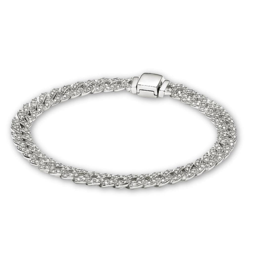 Breites goldenes Panzerkettenarmband – Ansicht 2