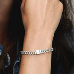 Breites goldenes Panzerkettenarmband – Ansicht 3