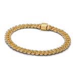 Breites goldenes Panzerkettenarmband – Ansicht 4