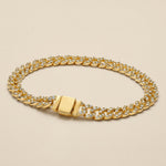 Breites goldenes Panzerkettenarmband