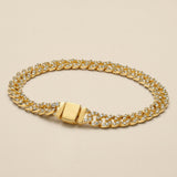 Breites goldenes Panzerkettenarmband