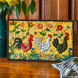 Gesteppte Tischsets – mit Huhn