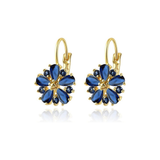 Blumenohrringe Calina in Gold – Ansicht 2