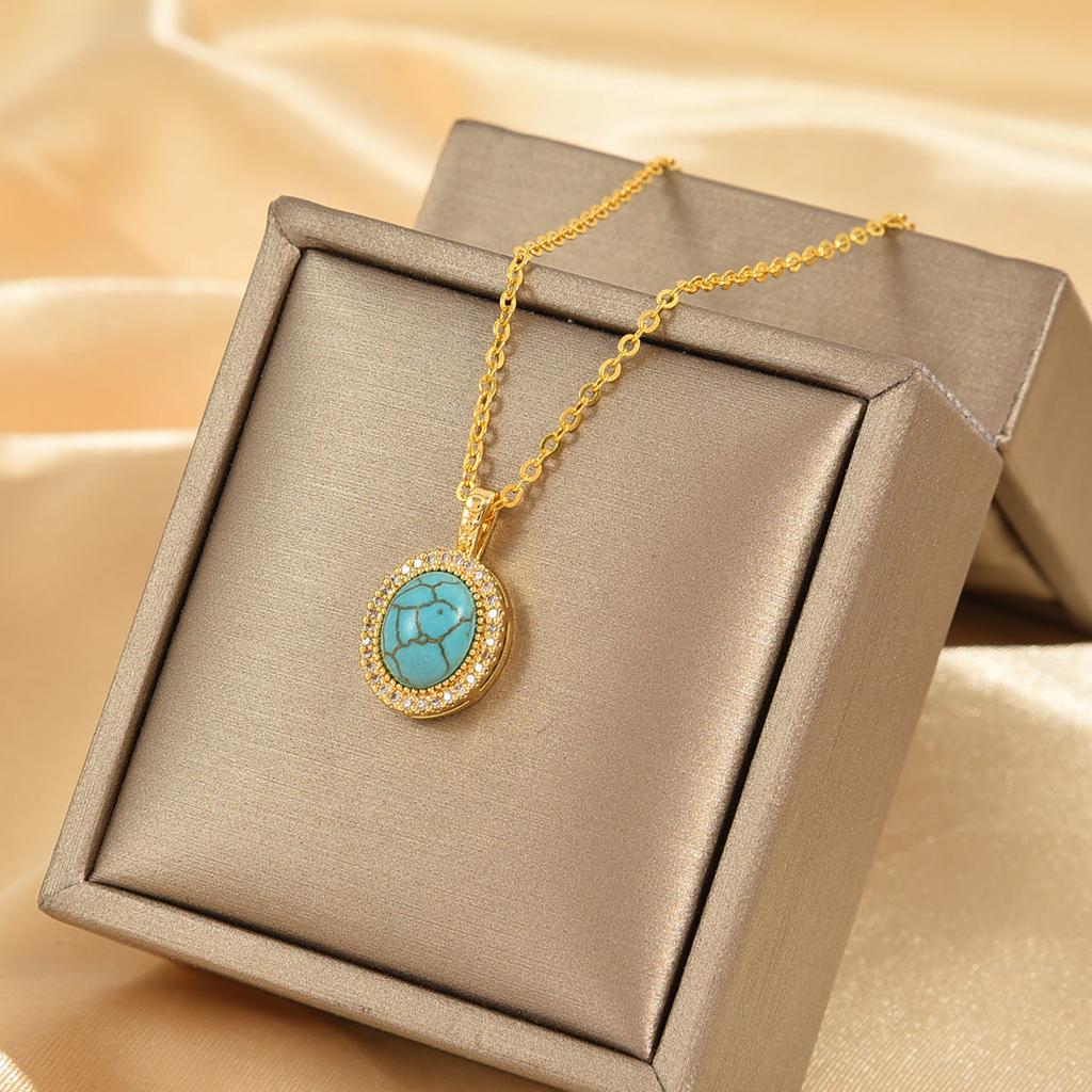 Halskette „Azurblüte“ Calysse in Gold – Ansicht 2