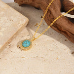 Halskette „Azurblüte“ Calysse in Gold