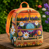 Gesteppter Boho-Rucksack – Träume im Abendrot