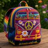 Gesteppter Boho-Rucksack – Wildblumengarten