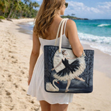 Handgefertigte Strandtasche – Ballerina im Rampenlicht