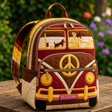 Gesteppter Boho-Rucksack – Auf Reisen