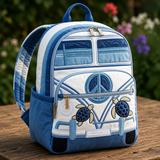 Gesteppter Boho-Rucksack – Stille Meere