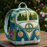 Gesteppter Boho-Rucksack – Waldspaziergang