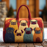 Gesteppte Reisetasche – Molliger Mops